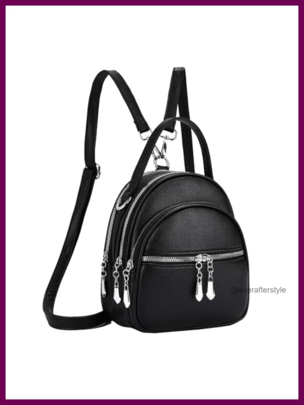 Mini Convertible PU Leather Backpack Purse Everyday Women
